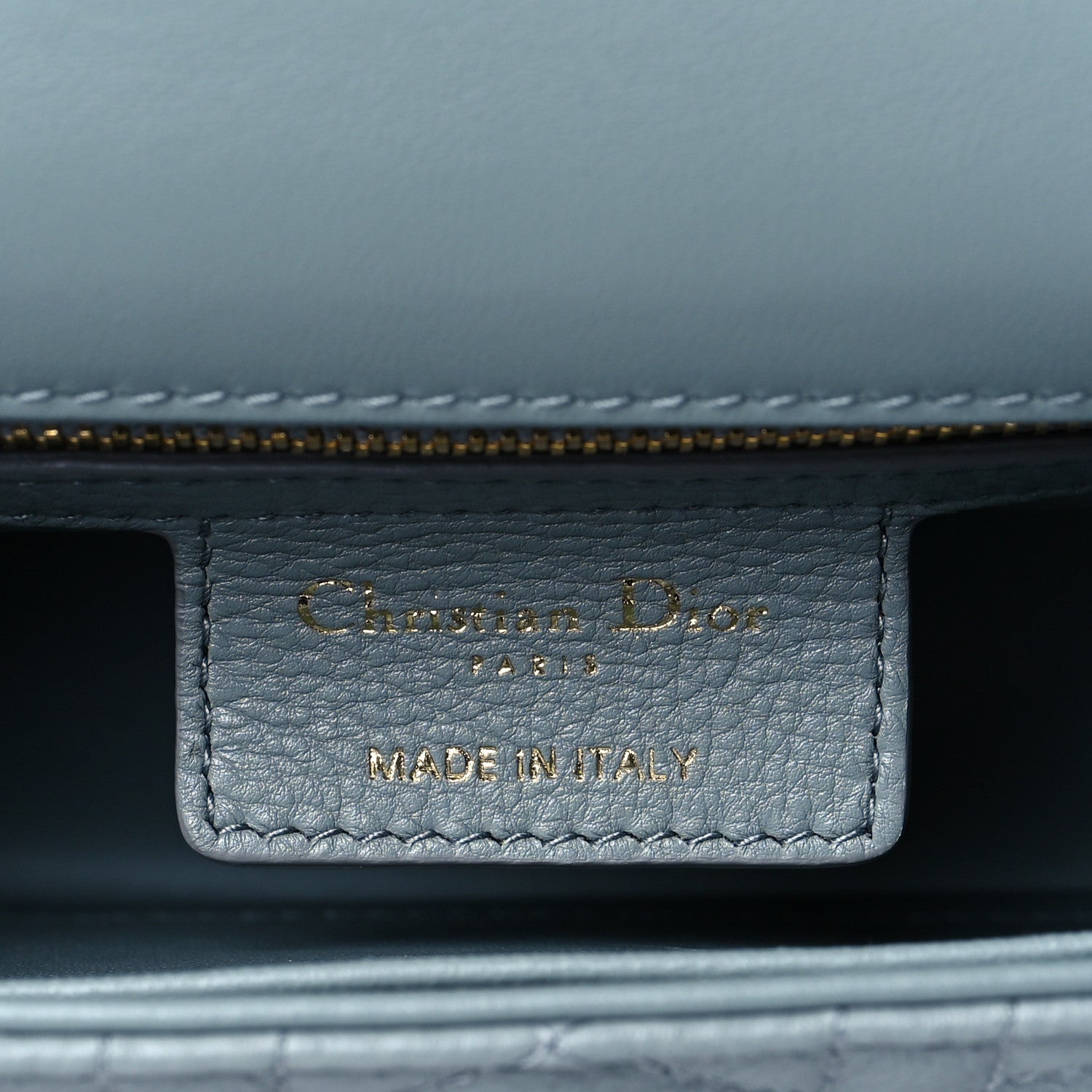 Christian Dior Calfskin Cannage Small Caro Bag Cloud Blue 5 of 9