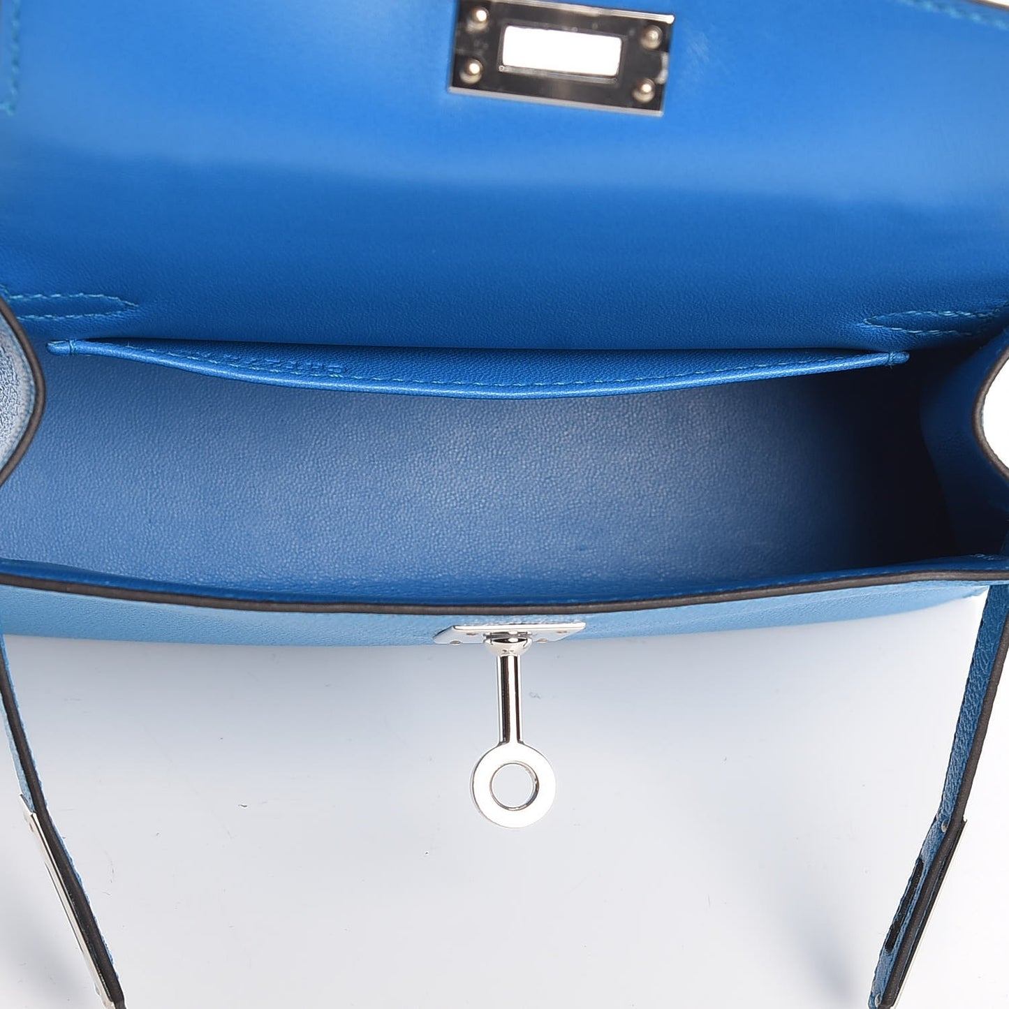 Chevre Mysore Mini Kelly Sellier 20 Bleu Zanzibar
