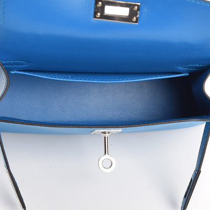 Hermes Chevre Mysore Mini Kelly Sellier 20 Bleu Zanzibar 7 of 30