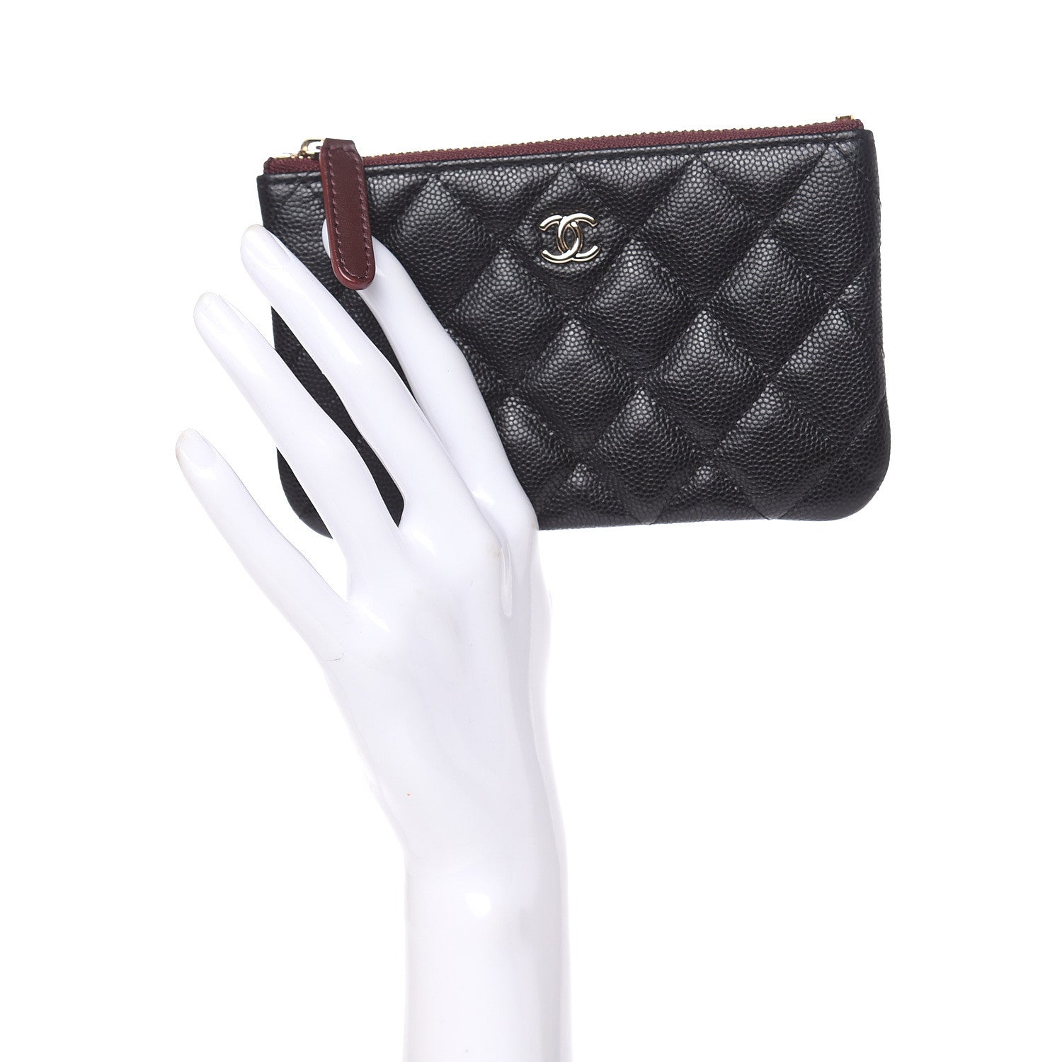 Chanel Caviar Quilted Small Cosmetic Case Black 2 of 8