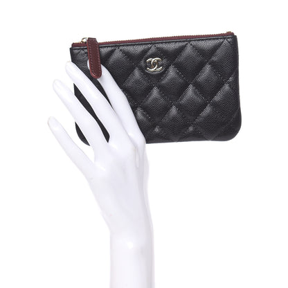 Chanel Caviar Quilted Small Cosmetic Case Black 2 of 8