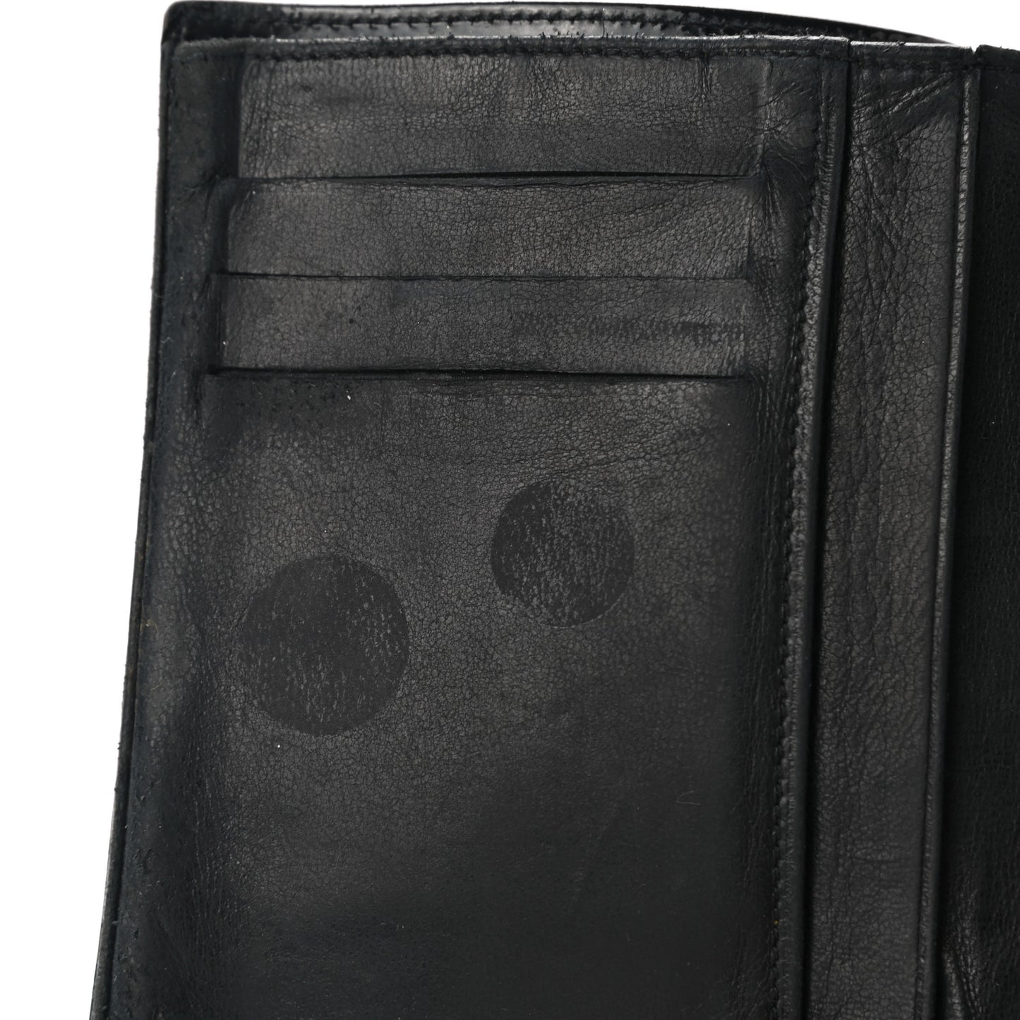 Patent Timeless CC Compact French Wallet Black