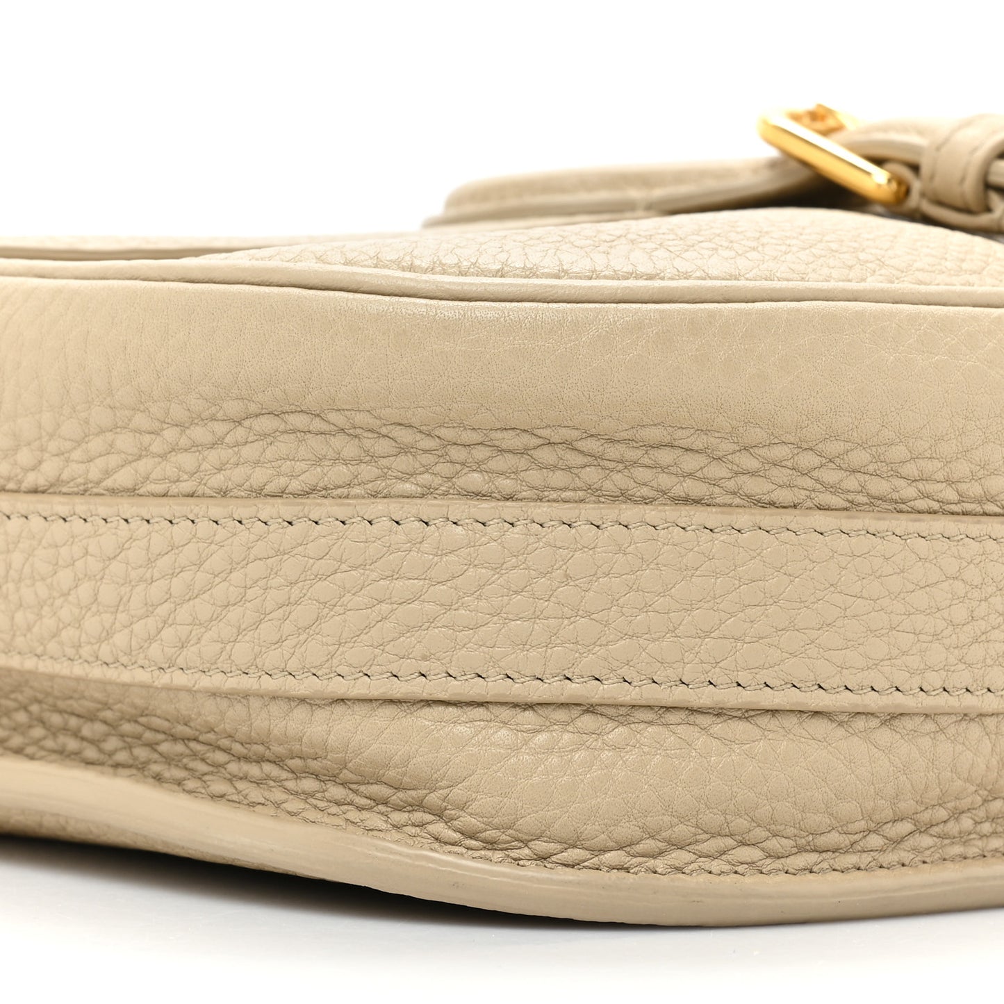 Grained Calfskin Medium Bobby Flap Beige