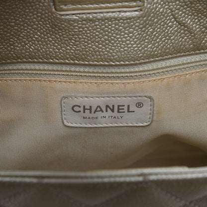 Chanel Caviar Quilted Petit Shopping Tote PST Pearl 6 of 12