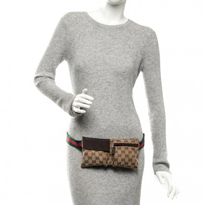Gucci Monogram Web Belt Bag Dark Brown 2 of 7