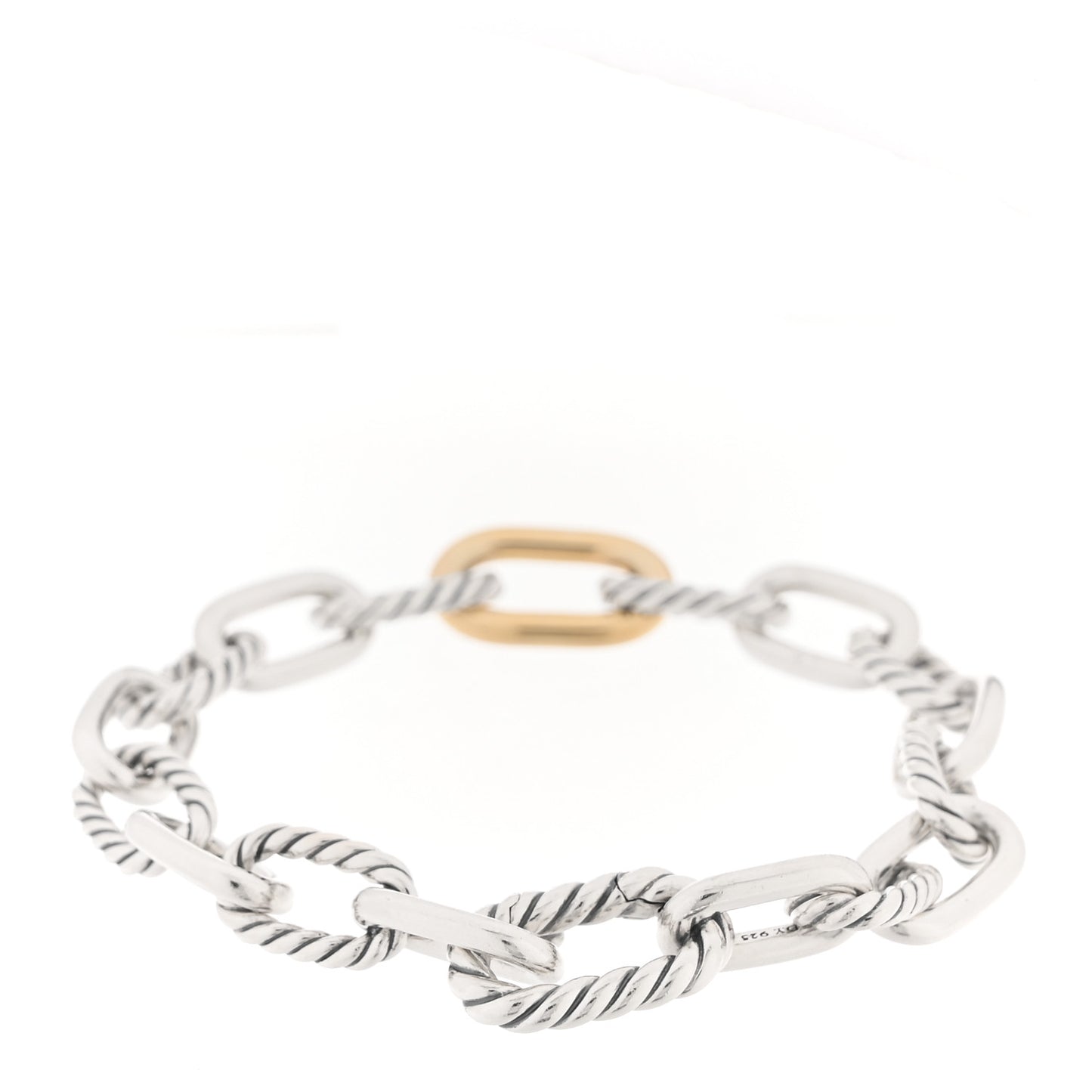 Sterling Silver 18K Yellow Gold 8.5mm Madison Chain Bracelet