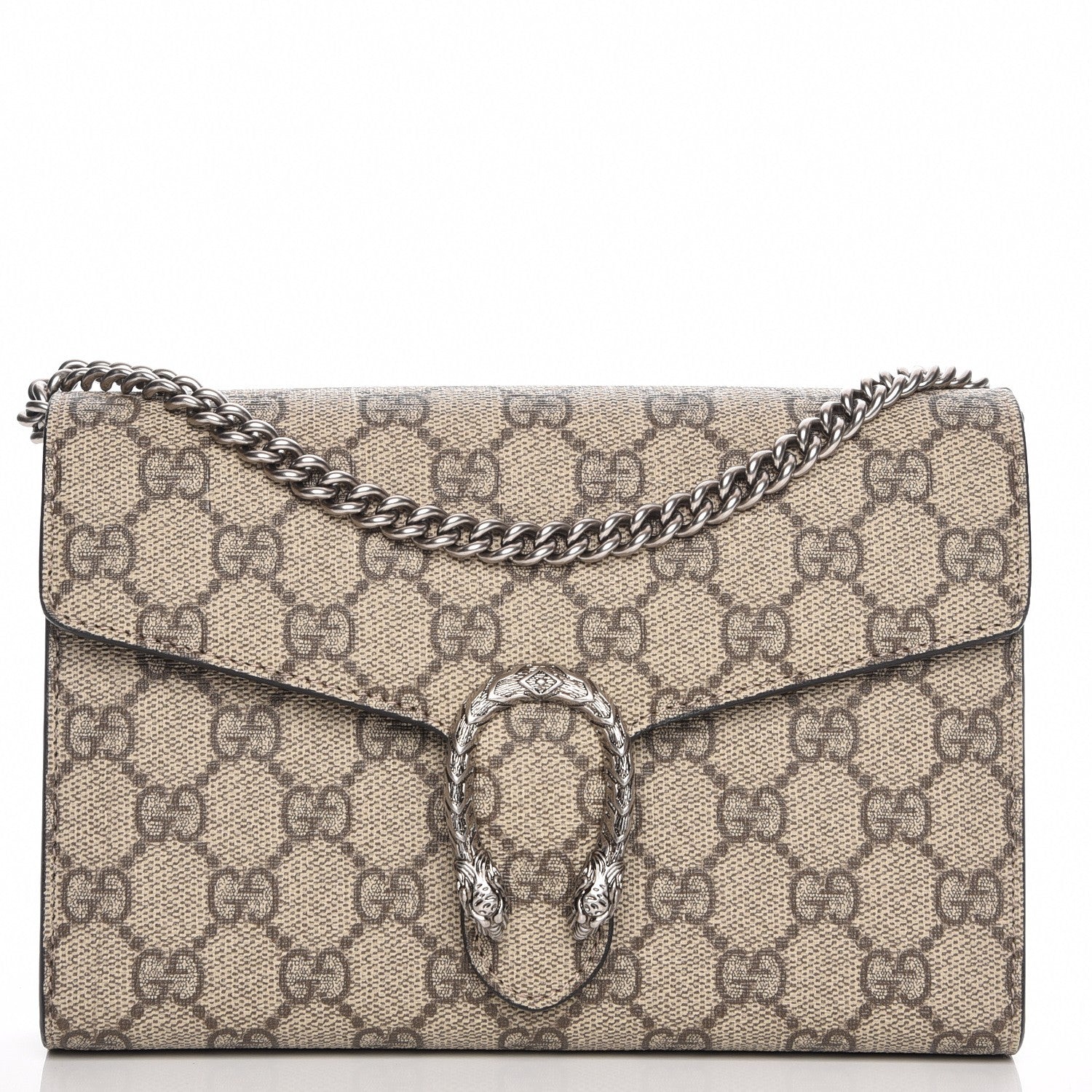 Gucci GG Supreme Monogram Mini Dionysus Chain Wallet Beige Black 1 of 6
