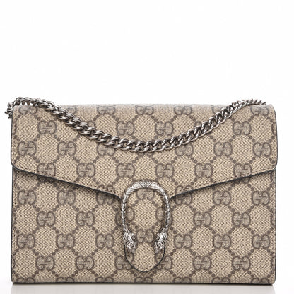 Gucci GG Supreme Monogram Mini Dionysus Chain Wallet Beige Black 1 of 6
