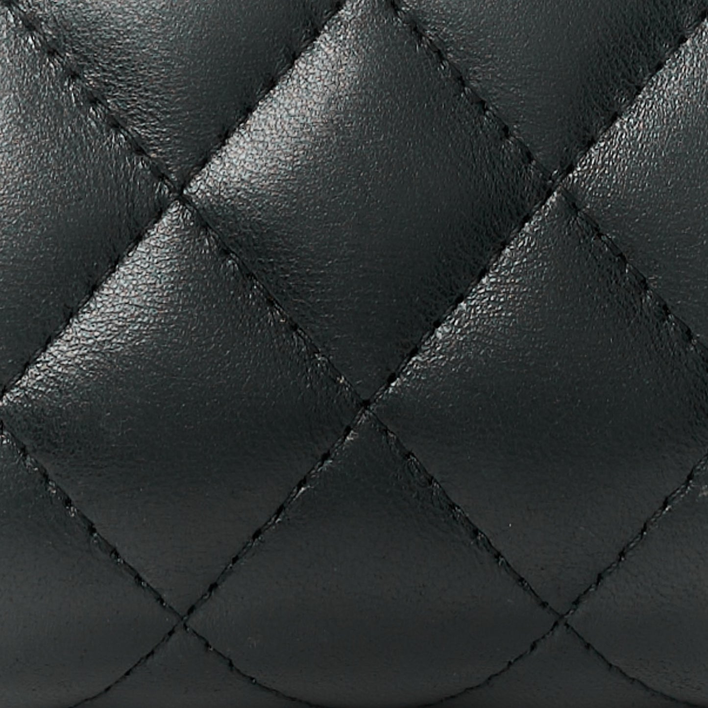 Lambskin Quilted Cosmetic Cas Black