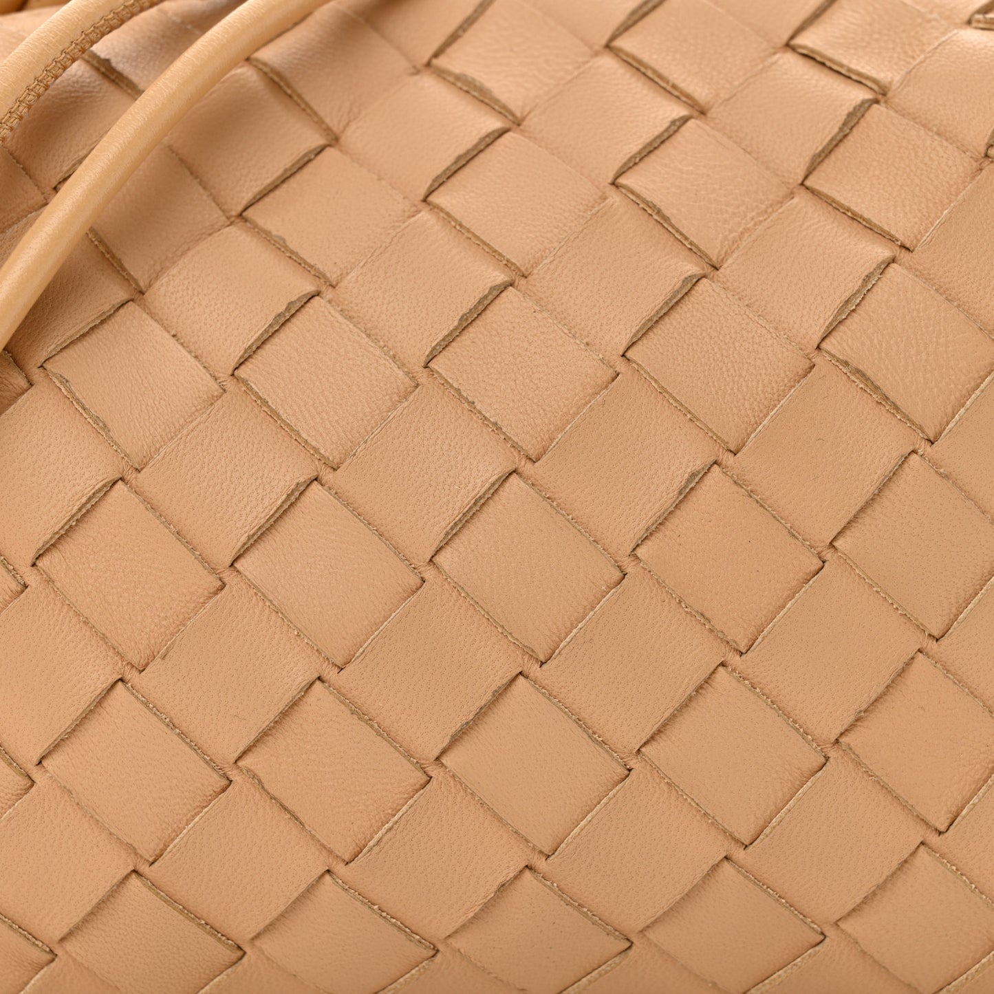 Nappa Intrecciato Mini Loop Camera Bag Almond