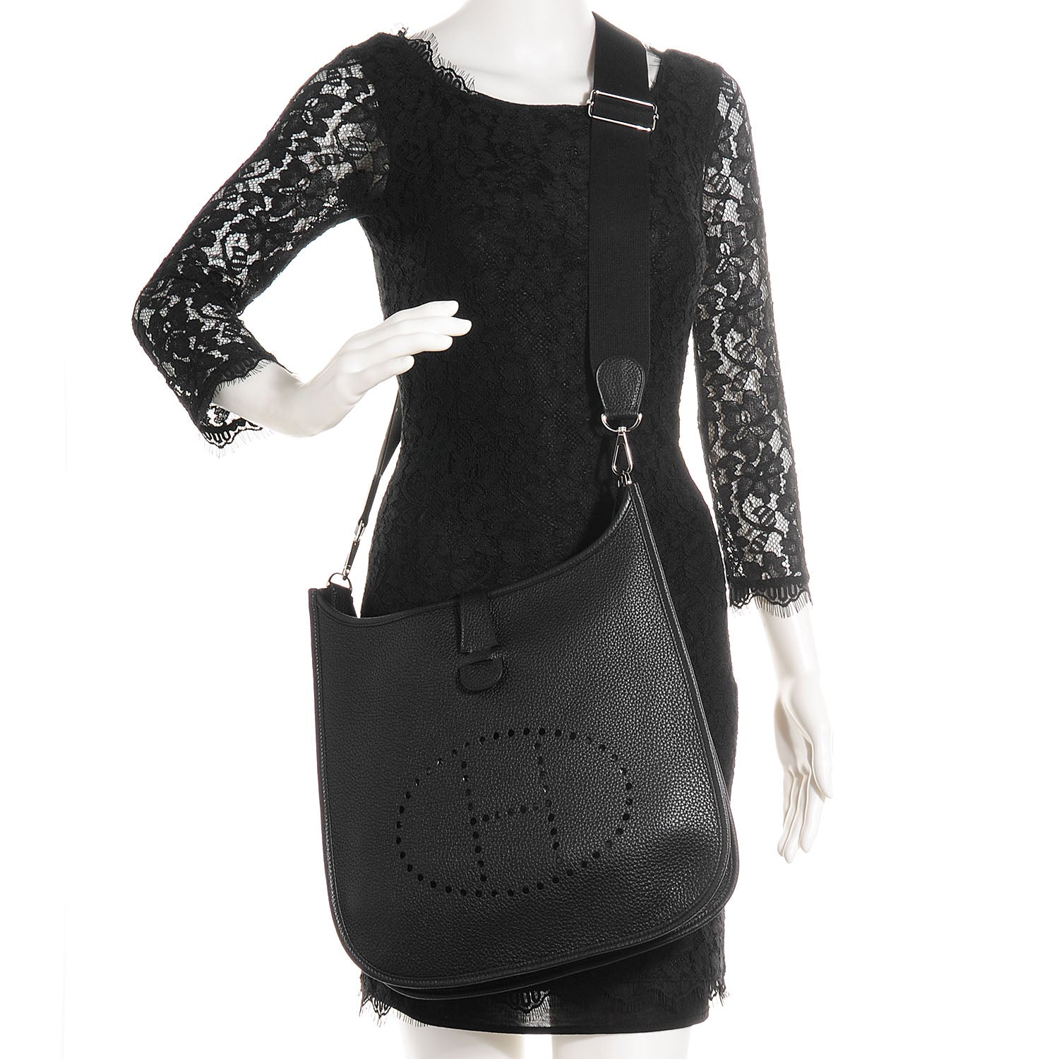 Hermes Taurillon Clemence Evelyne III GM Black 2 of 15