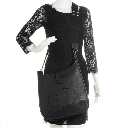 Hermes Taurillon Clemence Evelyne III GM Black 2 of 15