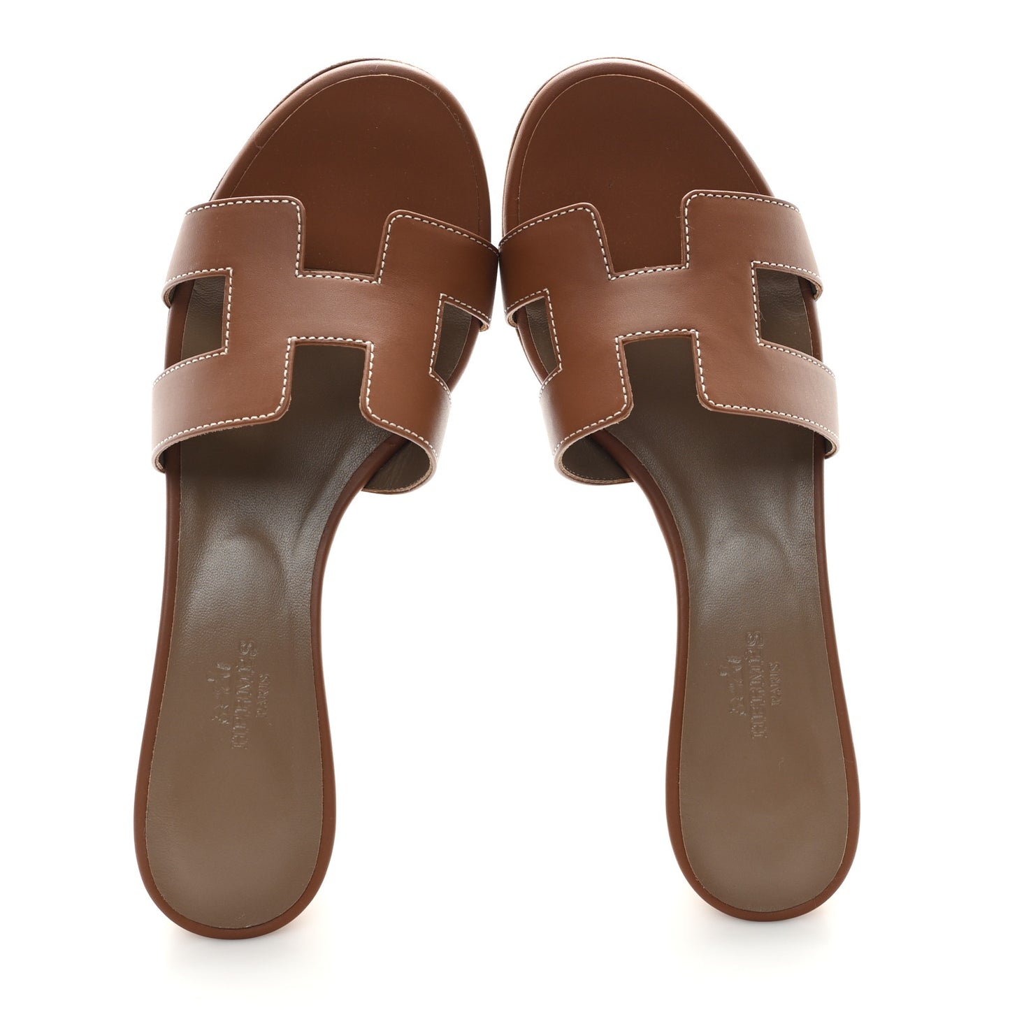 Calfskin Oasis Sandals 38 Gold