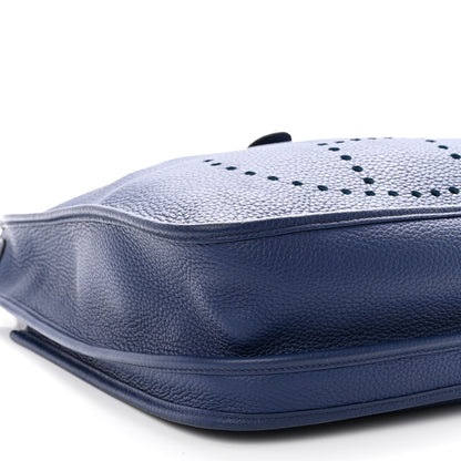 Hermes Taurillon Clemence Evelyne III GM Bleu Saphir 8 of 9
