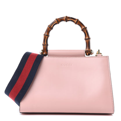 Gucci Nappa Bamboo Web Mini Nymphaea Top Handle Bag Perfect Pink Mystic White 1 of 10