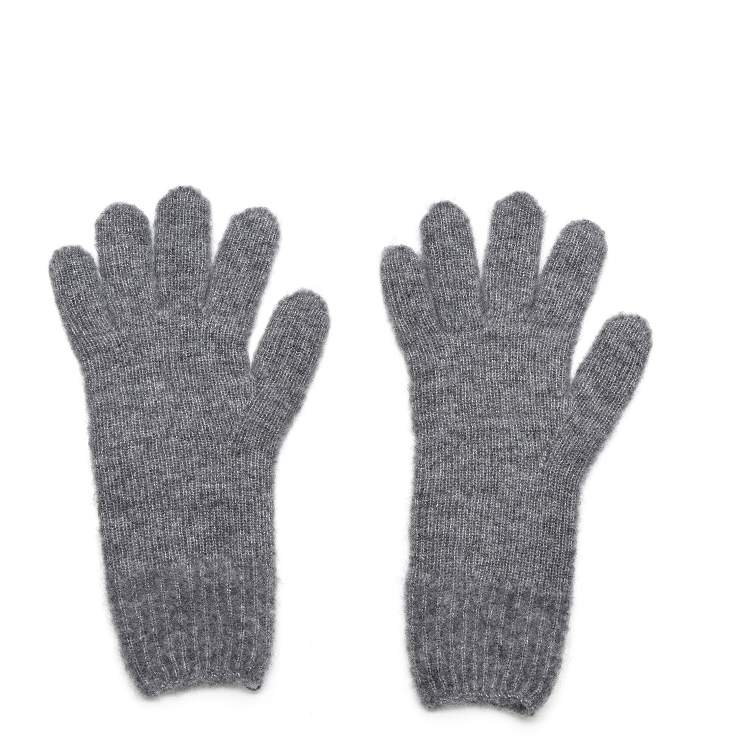 Hermes Cashmere Silk Knit Diva Gloves S Gris 2 of 4