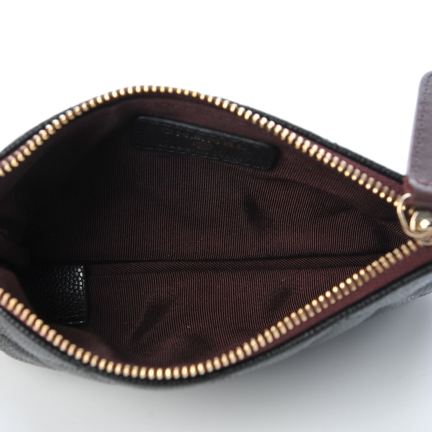 Caviar Quilted Small Cosmetic Case Black