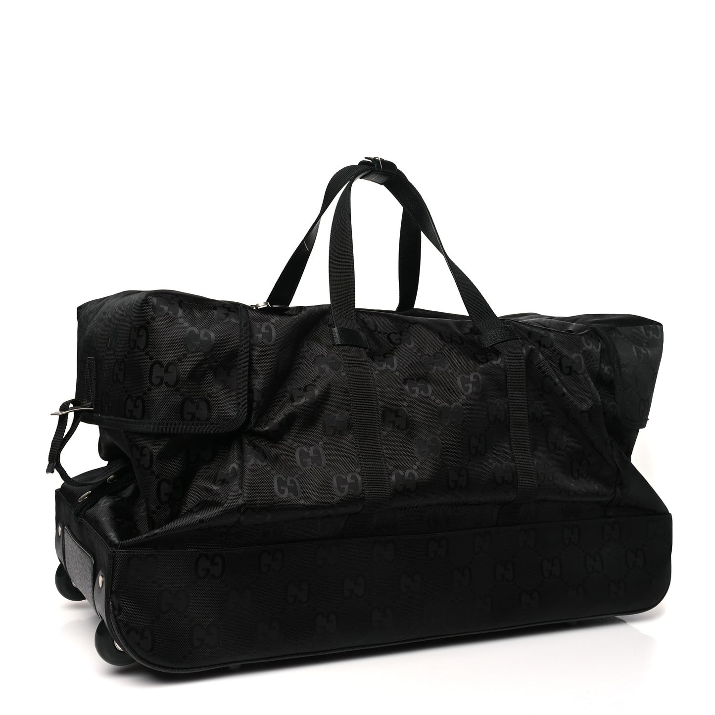 Econyl Nylon Monogram Off The Grid Rolling Duffle Bag Black