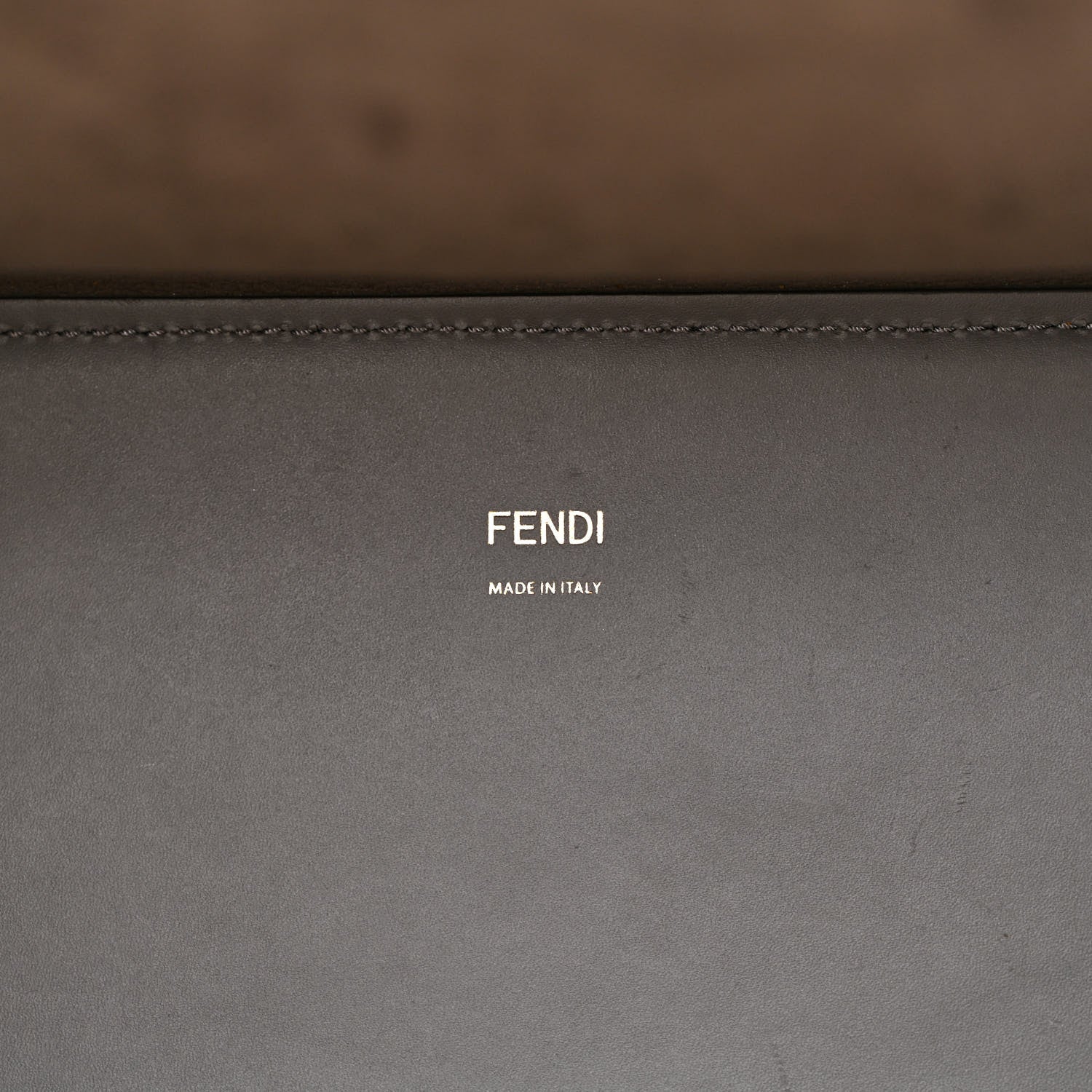 Fendi Vitello King Plexiglass Logo Embossed Medium Fendi Sunshine Shopper Tote Tortora 6 of 14