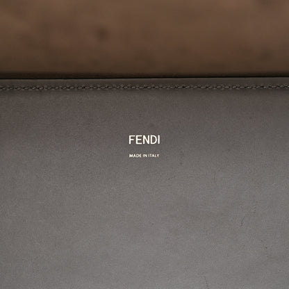 Fendi Vitello King Plexiglass Logo Embossed Medium Fendi Sunshine Shopper Tote Tortora 6 of 14