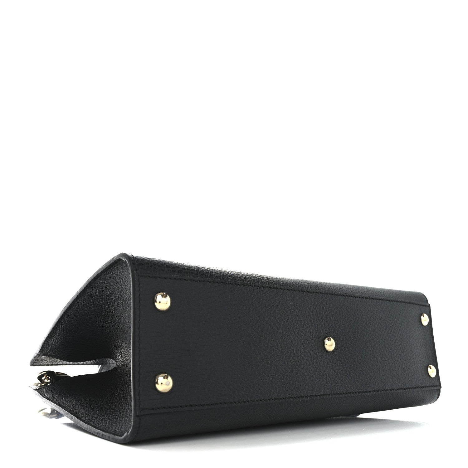 Gucci Pebbled Calfskin Medium Soho Top Handle Satchel Black 4 of 11