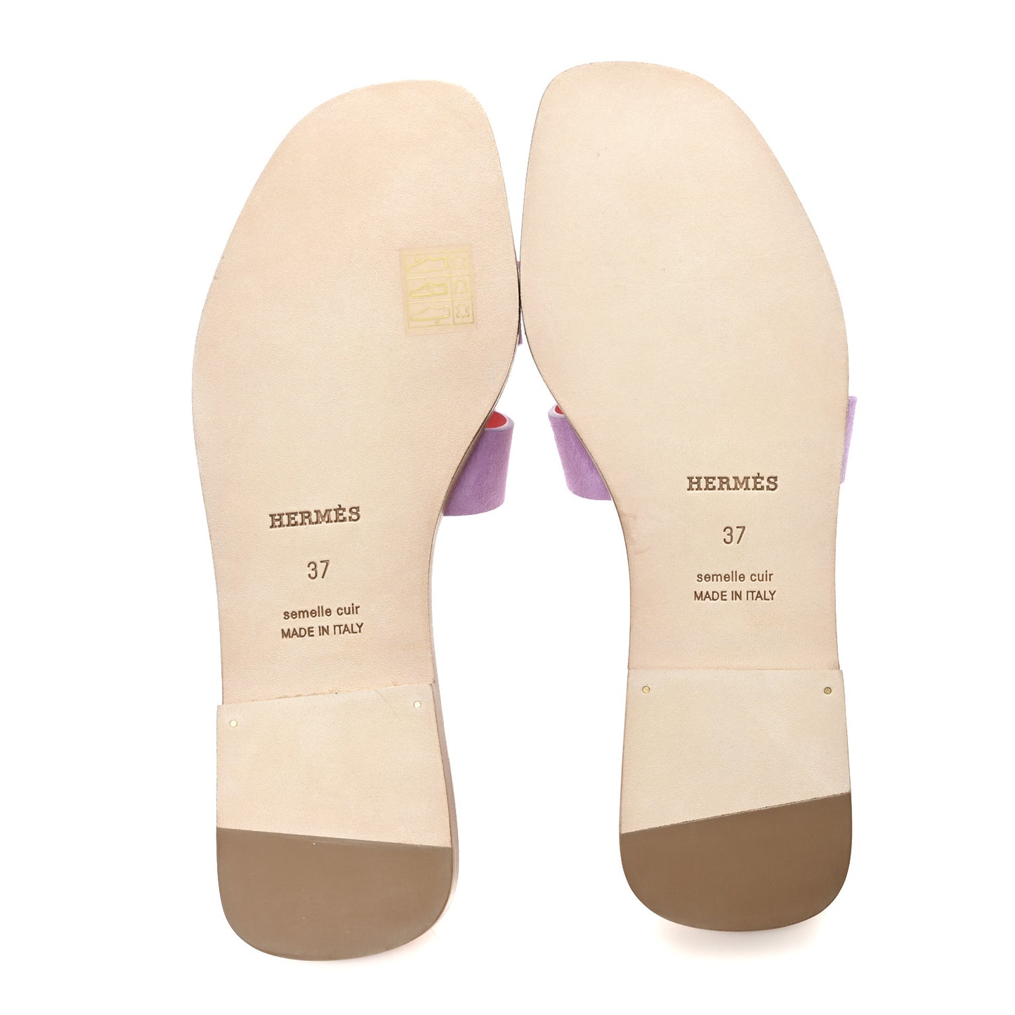Suede Goatskin Oran Sandals 37 Violet Parme