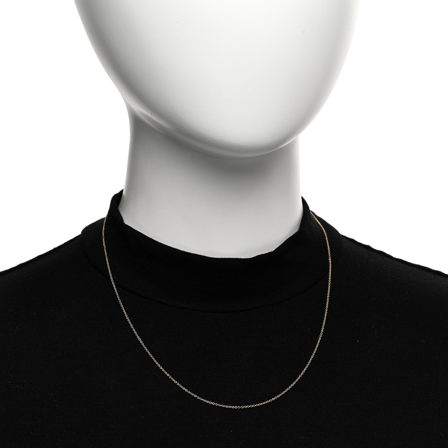 18K Yellow Gold Chain Necklace 18"