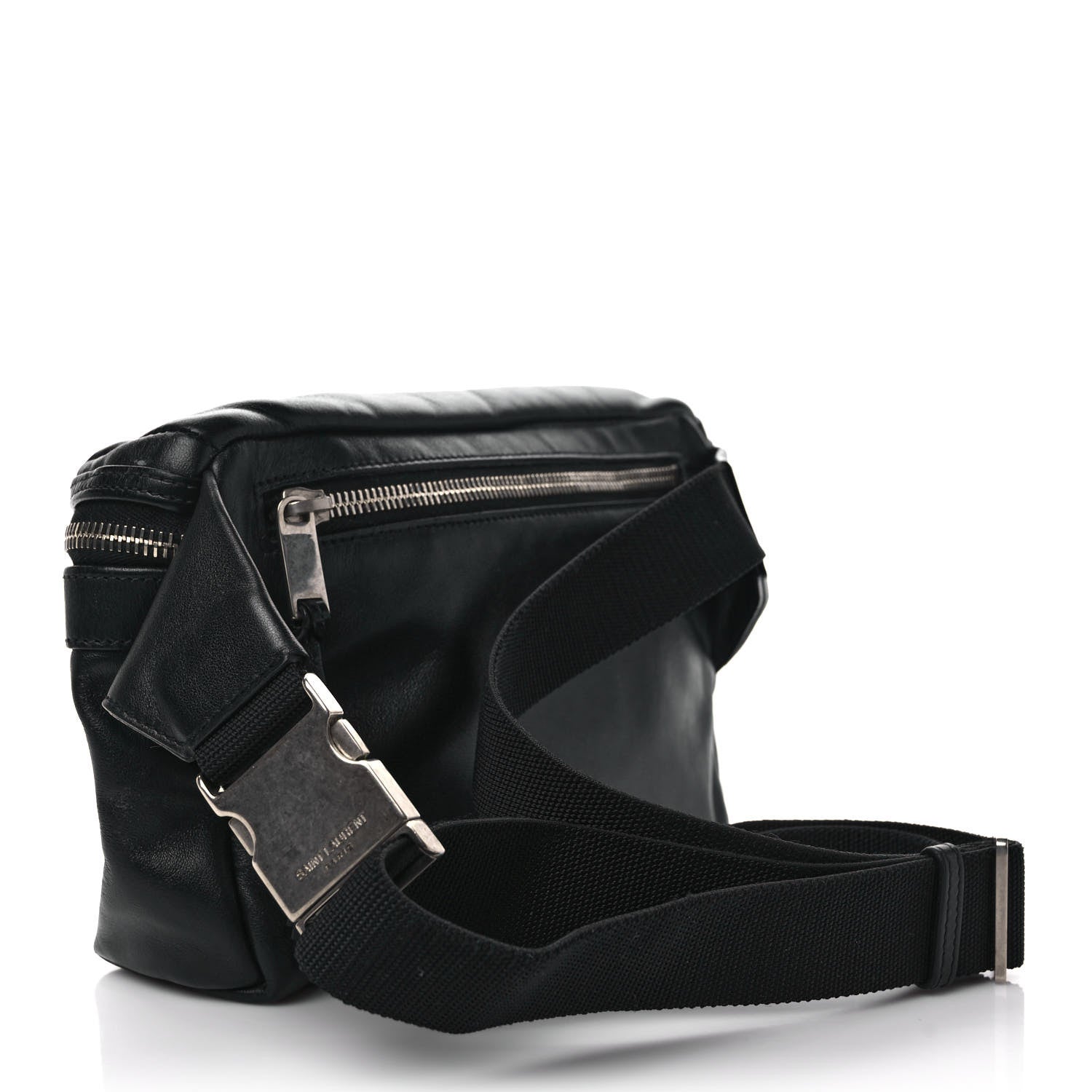 Saint Laurent Calfskin City Belt Bag Black 3 of 8