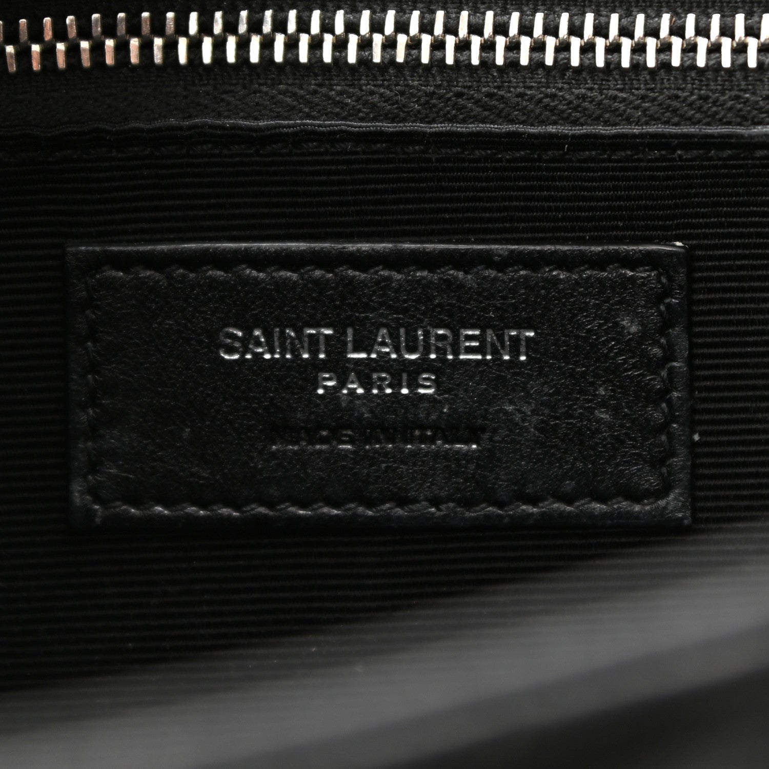Saint Laurent Grain De Poudre Matelasse Chevron Large Monogram Satchel Black 6 of 10