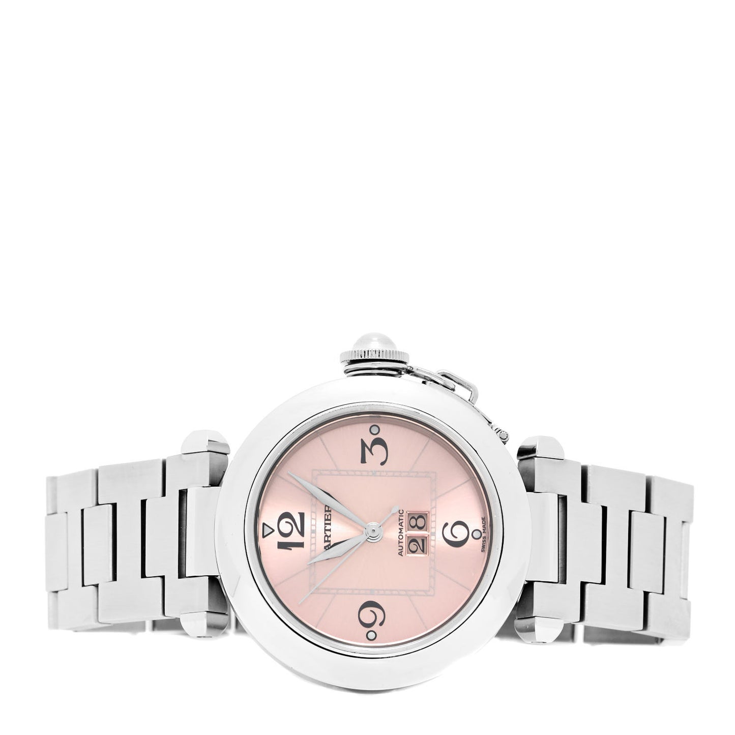 Stainless Steel 35mm Pasha C Big Date Automatic Watch Pink