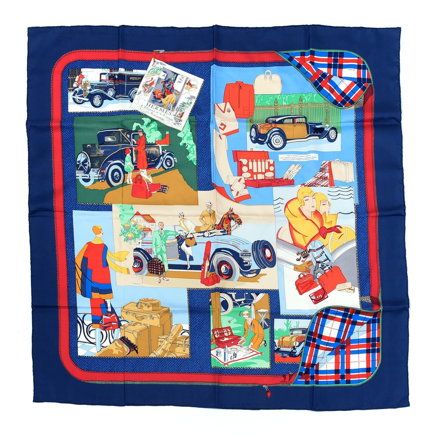 Hermes Silk L'Elegance et le Confort en Automobile Scarf 90 1 of 6