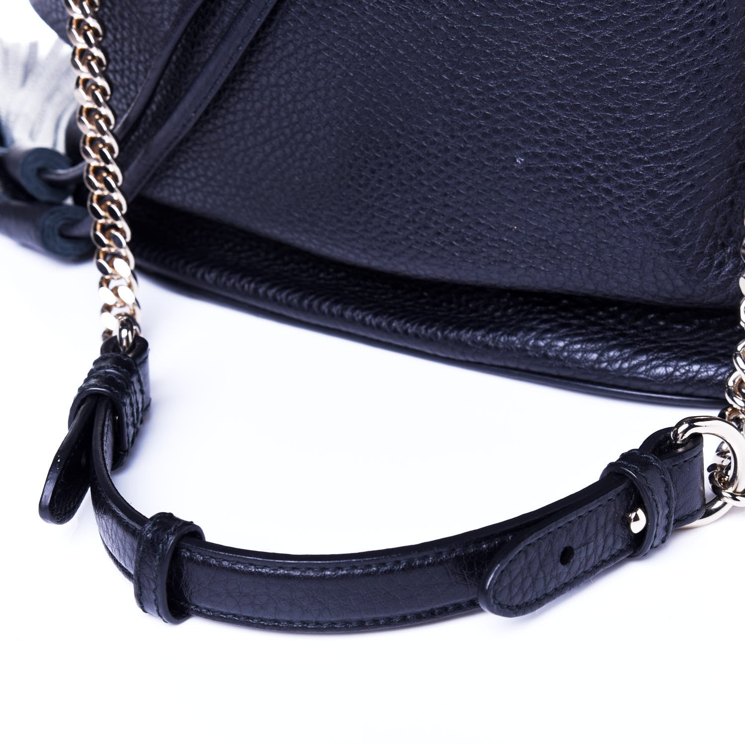 Gucci Pebbled Calfskin Miss Bamboo Bucket Bag Black 17 of 17