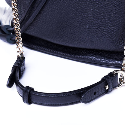 Gucci Pebbled Calfskin Miss Bamboo Bucket Bag Black 17 of 17