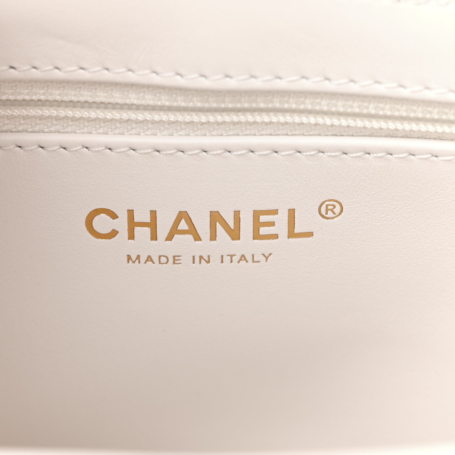 Chanel Shiny Aged Calfskin Quilted Nano Kelly Shopper White 6 of 11