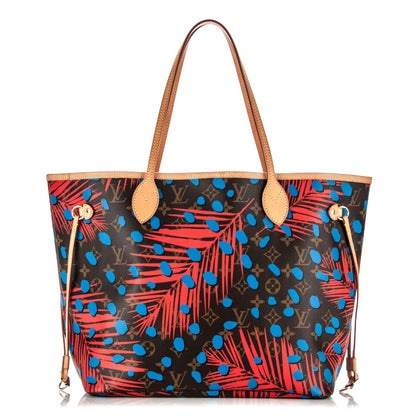 Louis Vuitton Monogram Jungle Dots Neo Neverfull MM Coquelicot Denim 1 of 7