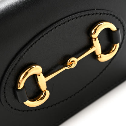 Gucci Boarded Plutone Calfskin Horsebit 1955 Card Case Wallet Black 8 of 9