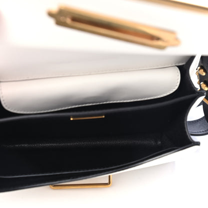 Prada City Calf Saffiano Cahier Bag Talco Black 4 of 4