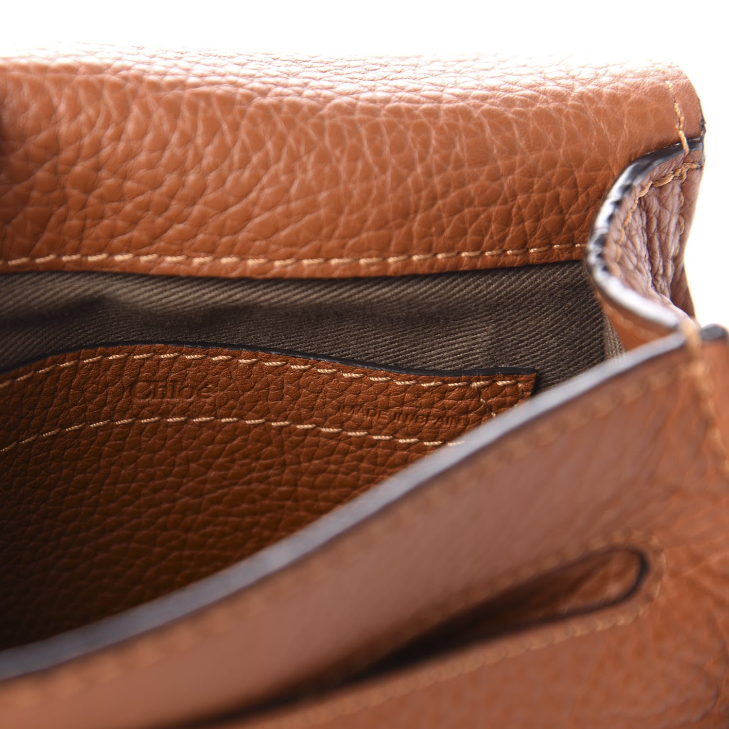Chloe Calfskin Mini Marcie Round Crossbody Bag Tan 8 of 9