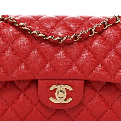 Chanel Caviar Quilted Small Double Flap Red 8 of 10