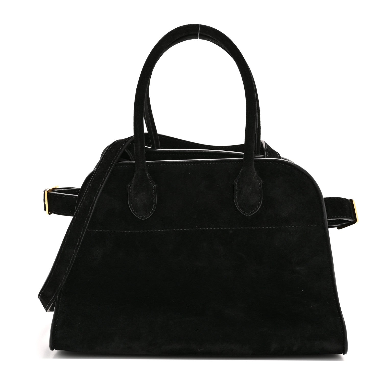 The Row Suede Soft Margaux 10 Bag Black 1 of 11
