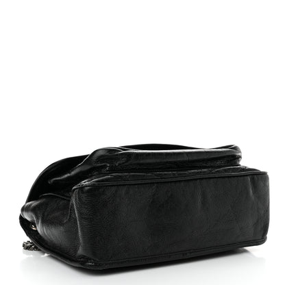 Saint Laurent Crinkled Calfskin Matelasse Monogram Medium Niki Chain Satchel Black 4 of 13