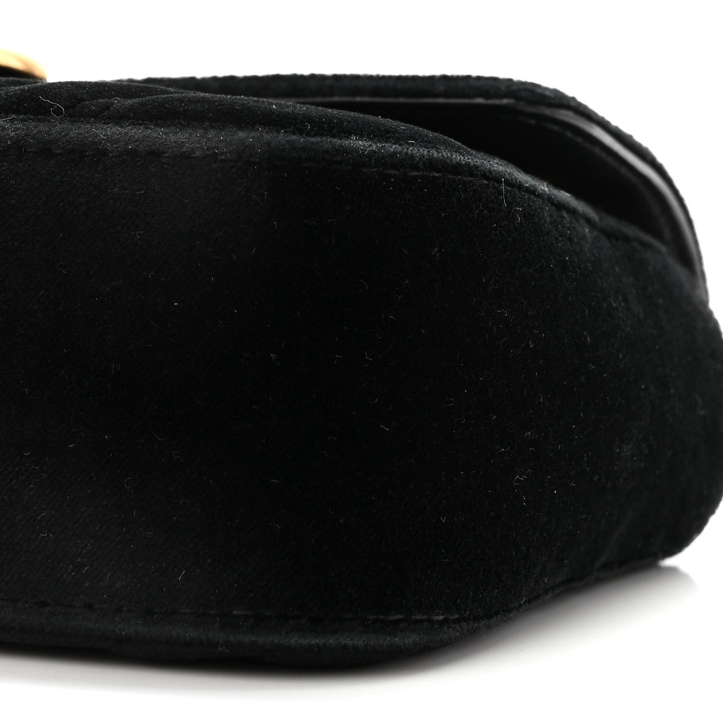 Velvet Matelasse Mini GG Marmont Shoulder Bag Black