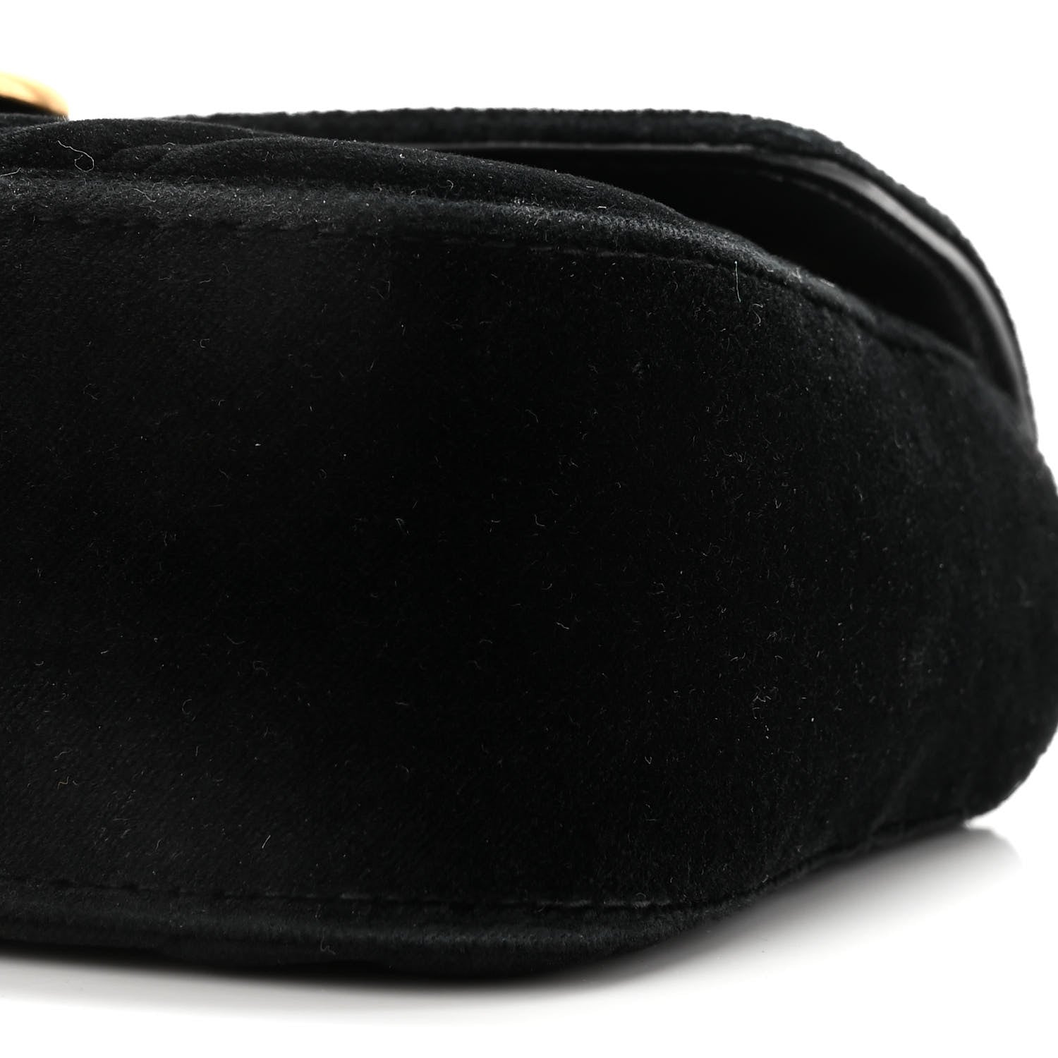 Gucci Velvet Matelasse Mini GG Marmont Shoulder Bag Black 10 of 10