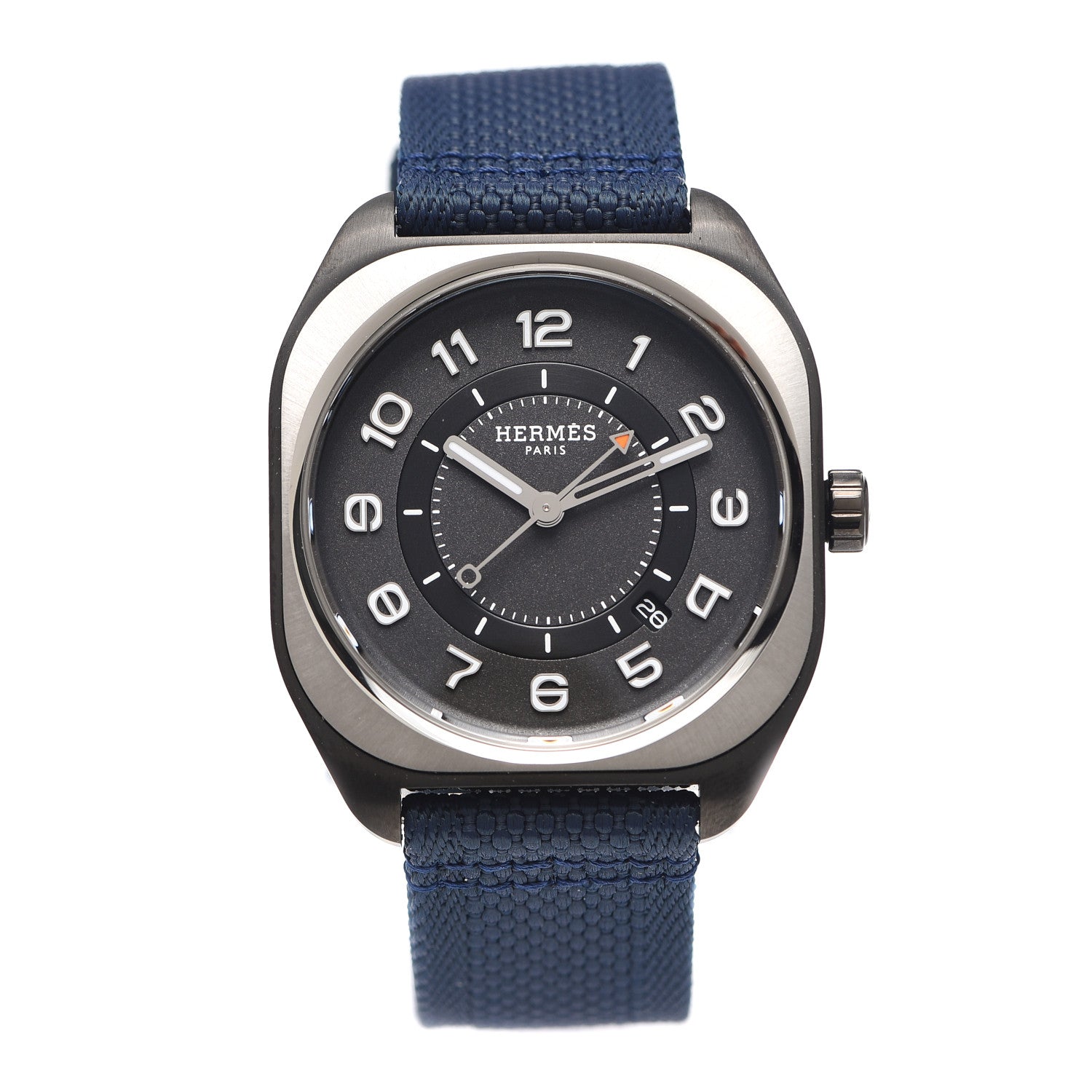 Hermes DLC Coated Titanium Nylon 39mm H08 Automatic Watch Bleu Abysse 1 of 6