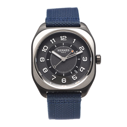 Hermes DLC Coated Titanium Nylon 39mm H08 Automatic Watch Bleu Abysse 1 of 6
