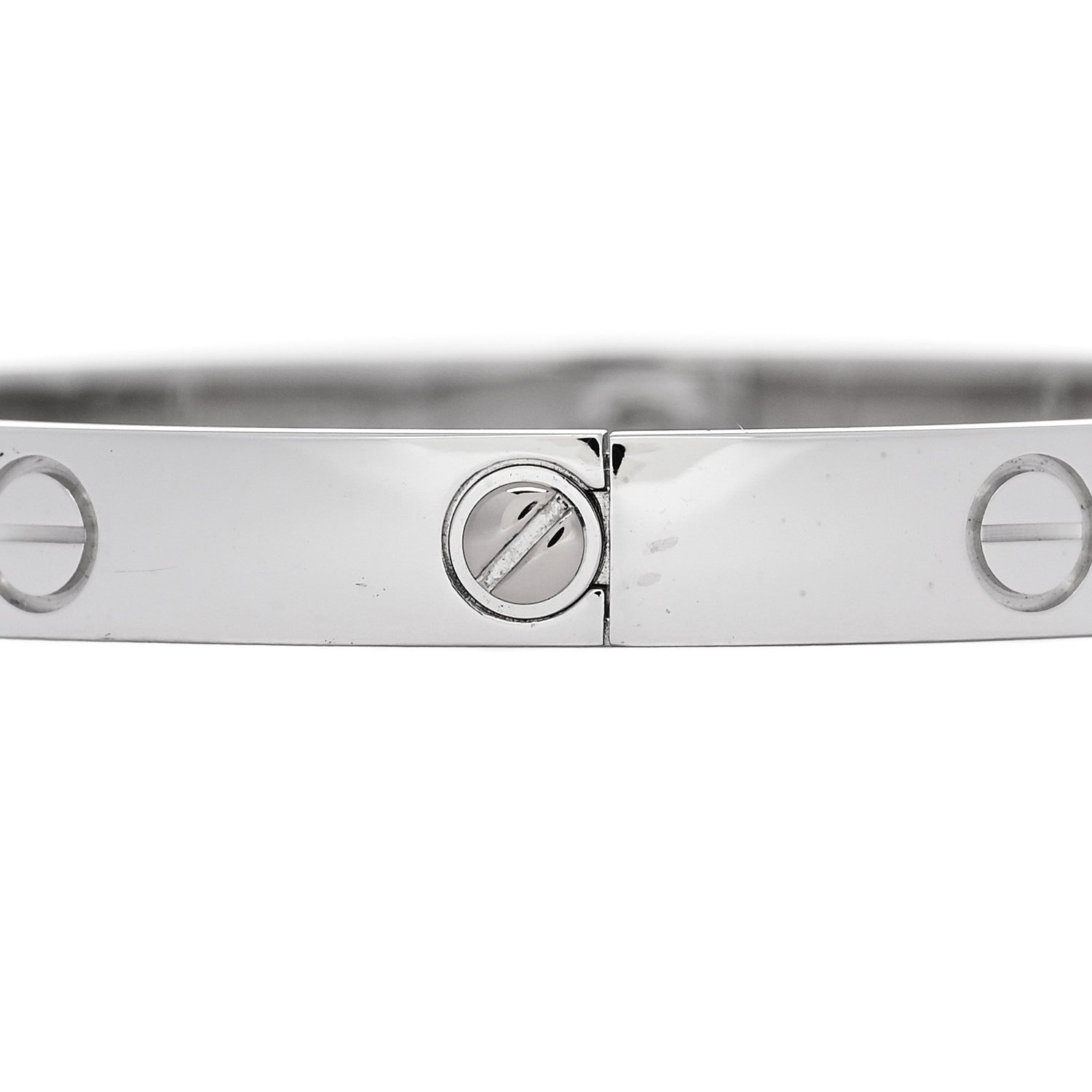 Cartier 18K White Gold 4 Diamond Love Bracelet 17 4 of 7