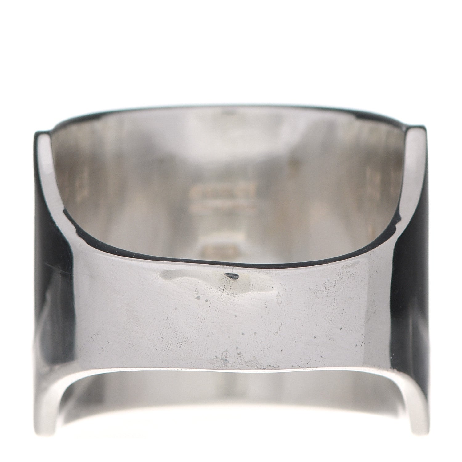 Gucci Sterling Silver Square Signet Ring 63 10.25 3 of 4