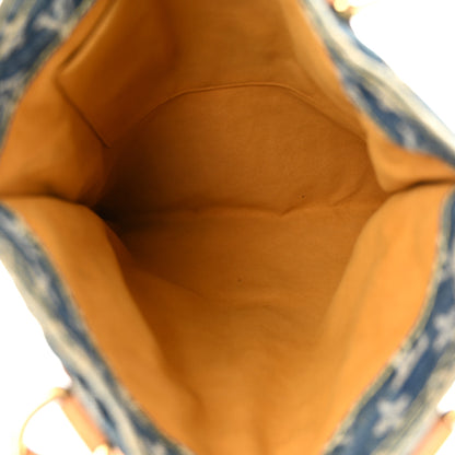 Louis Vuitton Monogram Denim Sac Plat Blue 5 of 11