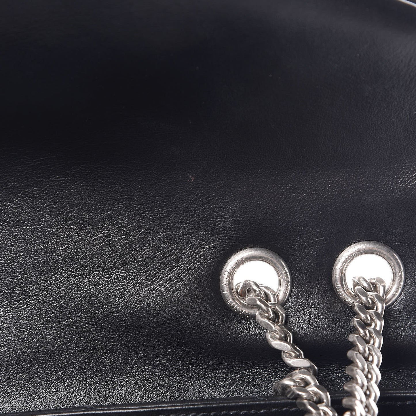 Calfskin Y Quilted Monogram Medium Loulou Chain Satchel Black