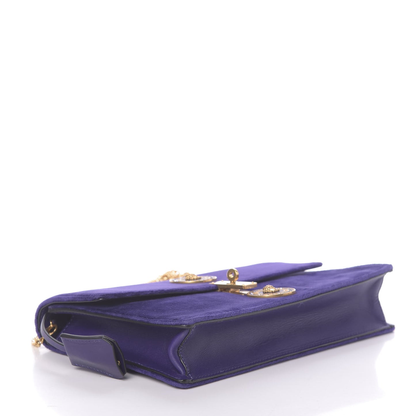 Velluto Vitello Tribute Wallet Chain Crossbody Viola